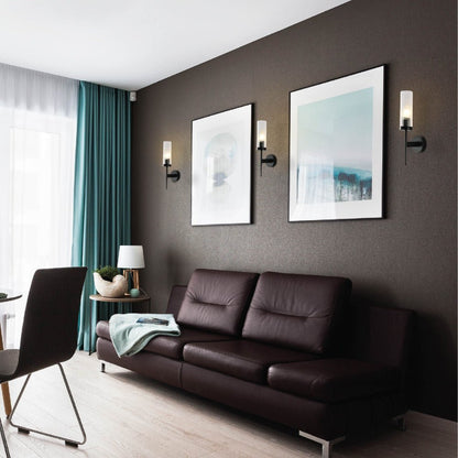 Wandlamp Geribbeld Glas Vintage Art Deco E27 Goud Chroom Nikkel Zwart Dimbaar Cilinder