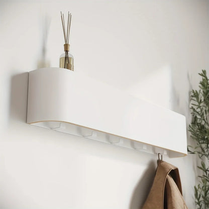 Houten Wandkapstok Met Verborgen Haken En Plank 53cm Modern