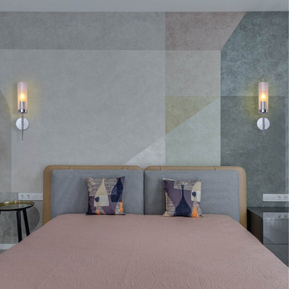 Wandlamp Geribbeld Glas Vintage Art Deco E27 Goud Chroom Nikkel Zwart Dimbaar Cilinder